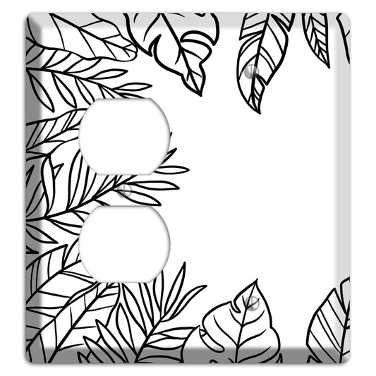 Hand-Drawn Leaves 5 Duplex / Blank Wallplate
