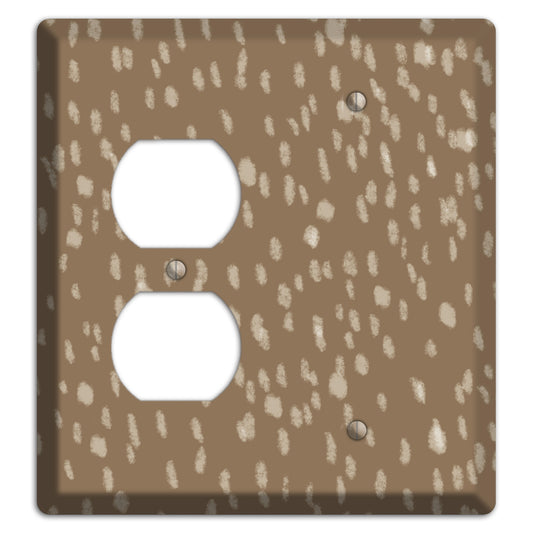 Brown and White Speckle Duplex / Blank Wallplate