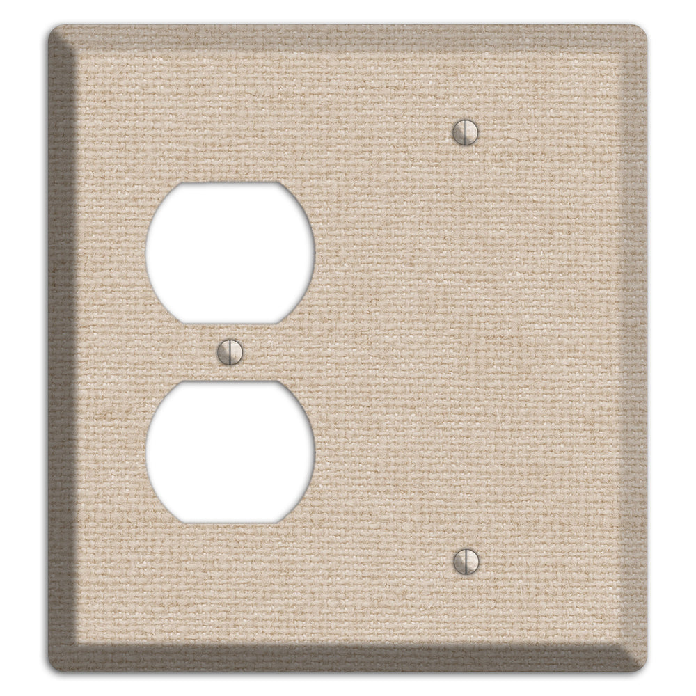 Vanilla Neutral Texture Duplex / Blank Wallplate