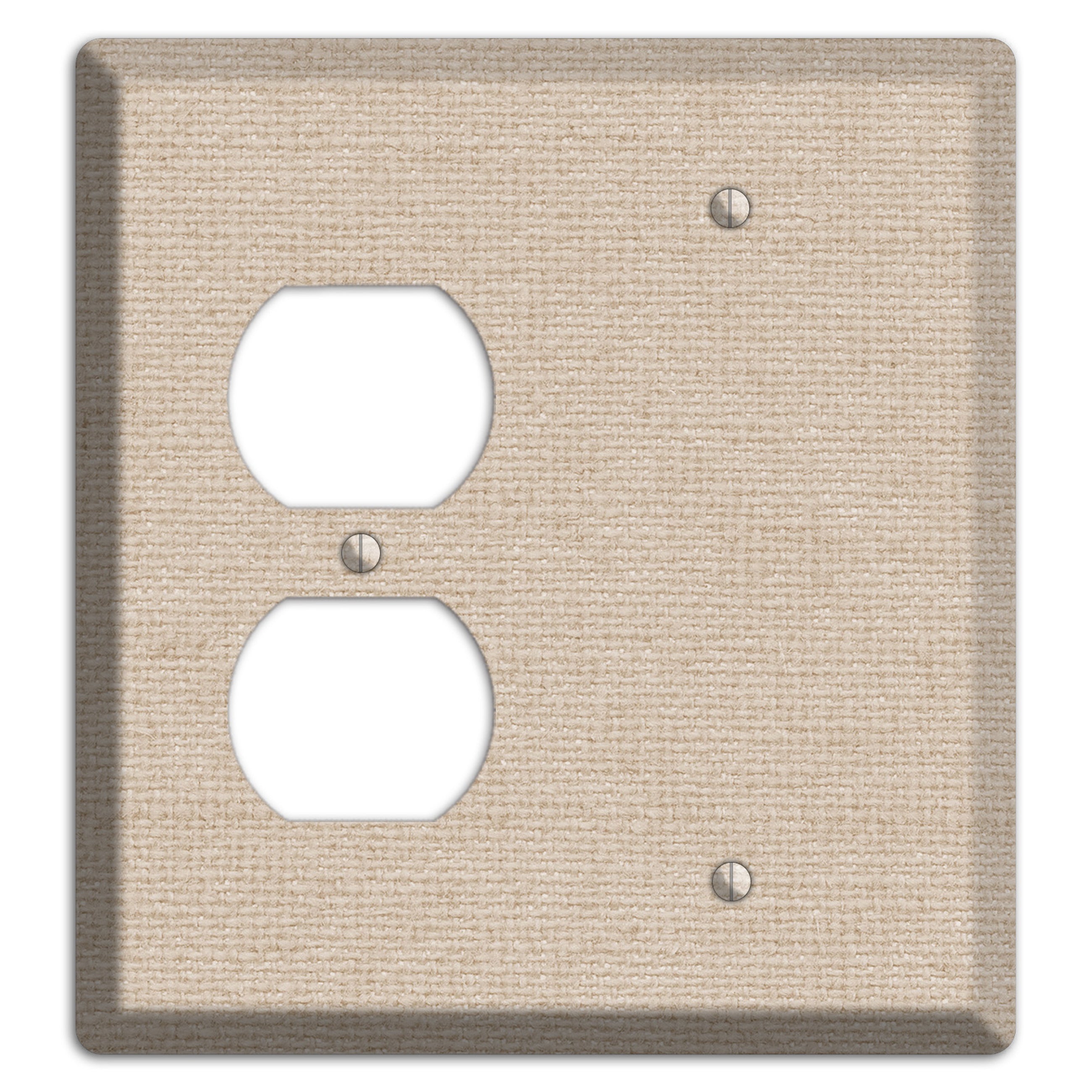 Vanilla Neutral Texture Duplex / Blank Wallplate