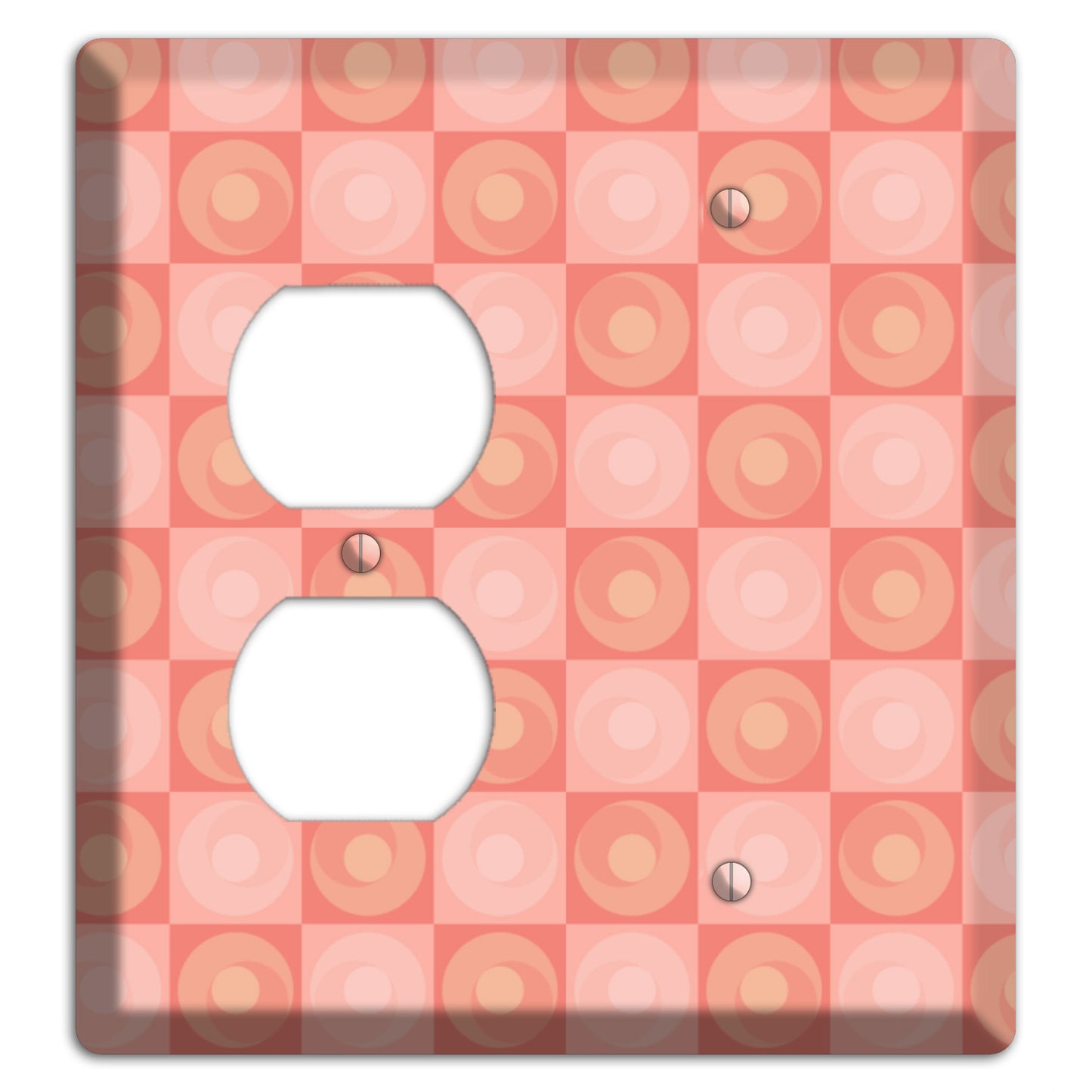 Pink Tiled Circles Duplex / Blank Wallplate