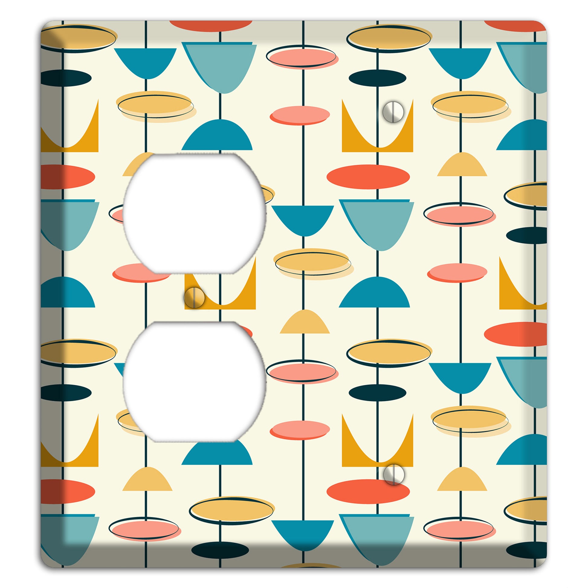 Retro Shapes Duplex / Blank Wallplate