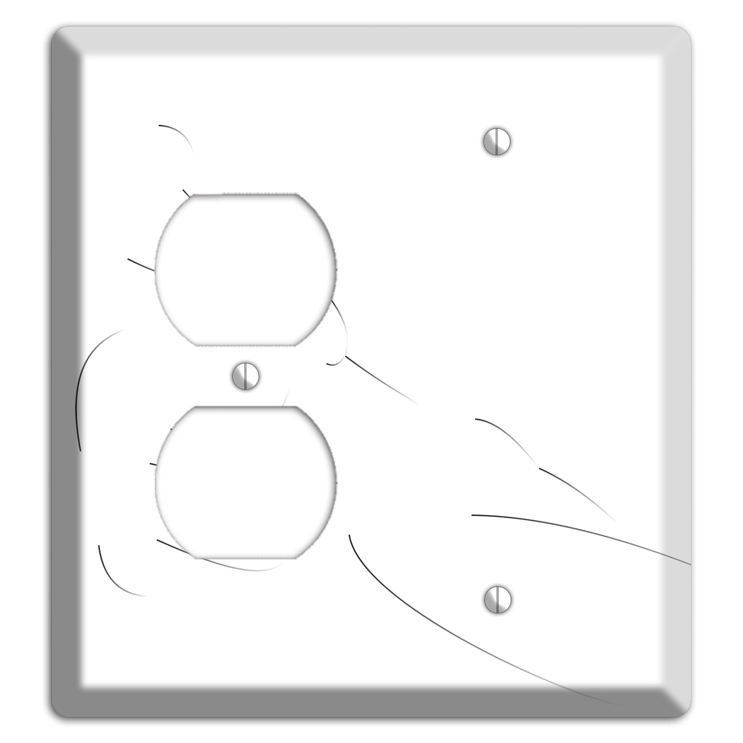 Abstrract Nude Figure Duplex / Blank Wallplate