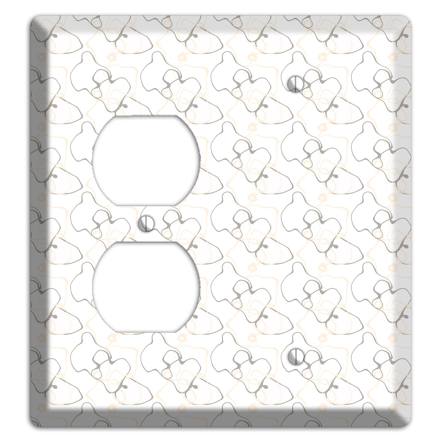 White with Irregular Circles Duplex / Blank Wallplate