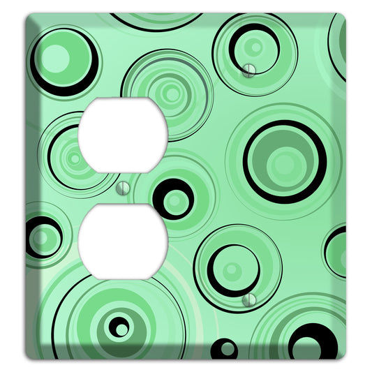 Mint Green Circles Duplex / Blank Wallplate