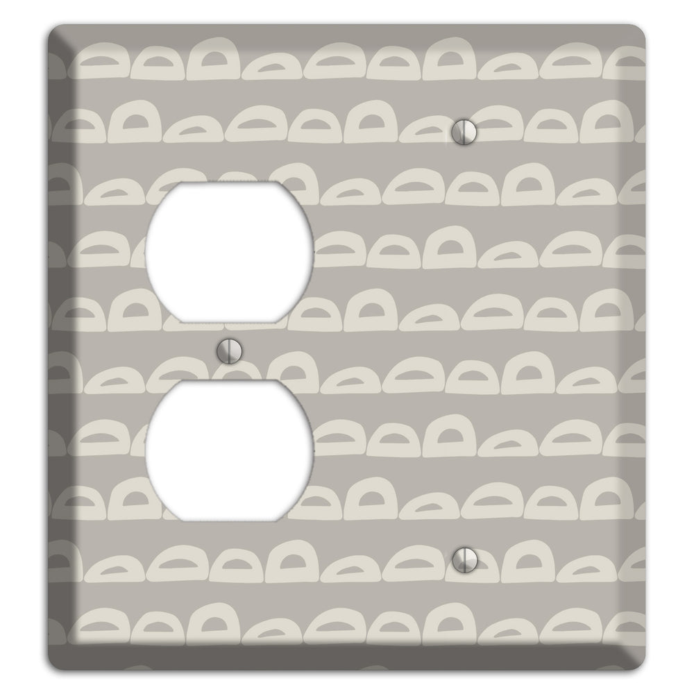 Logan Whimsical Damask Duplex / Blank Wallplate
