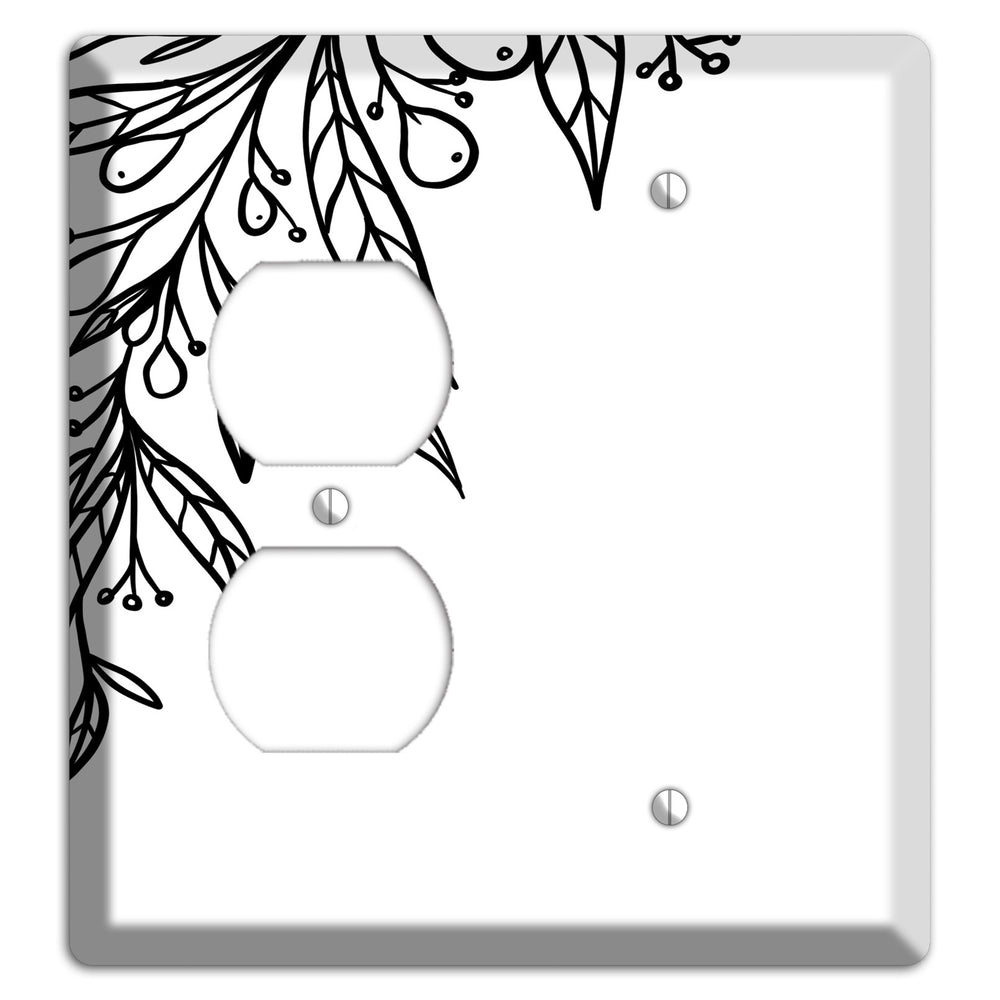 Hand-Drawn Floral 23 Duplex / Blank Wallplate