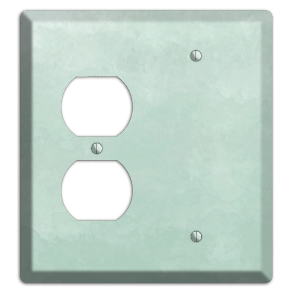 Sea Foam Green Ombre Duplex / Blank Wallplate