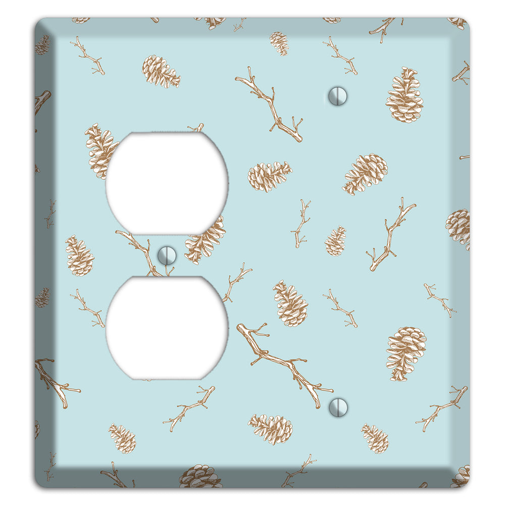 Wildlife Pinecones & Twigs Duplex / Blank Wallplate