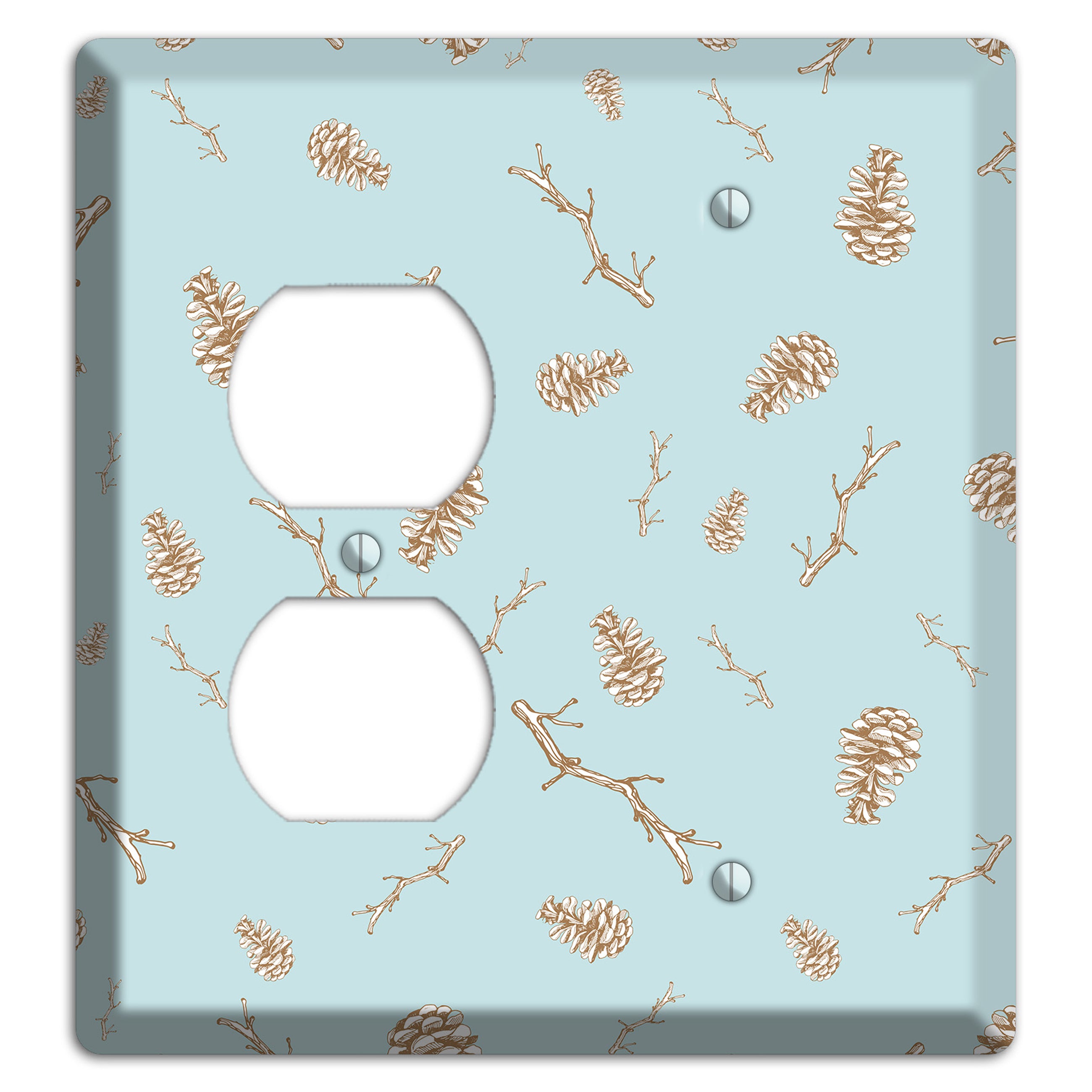 Wildlife Pinecones & Twigs Duplex / Blank Wallplate