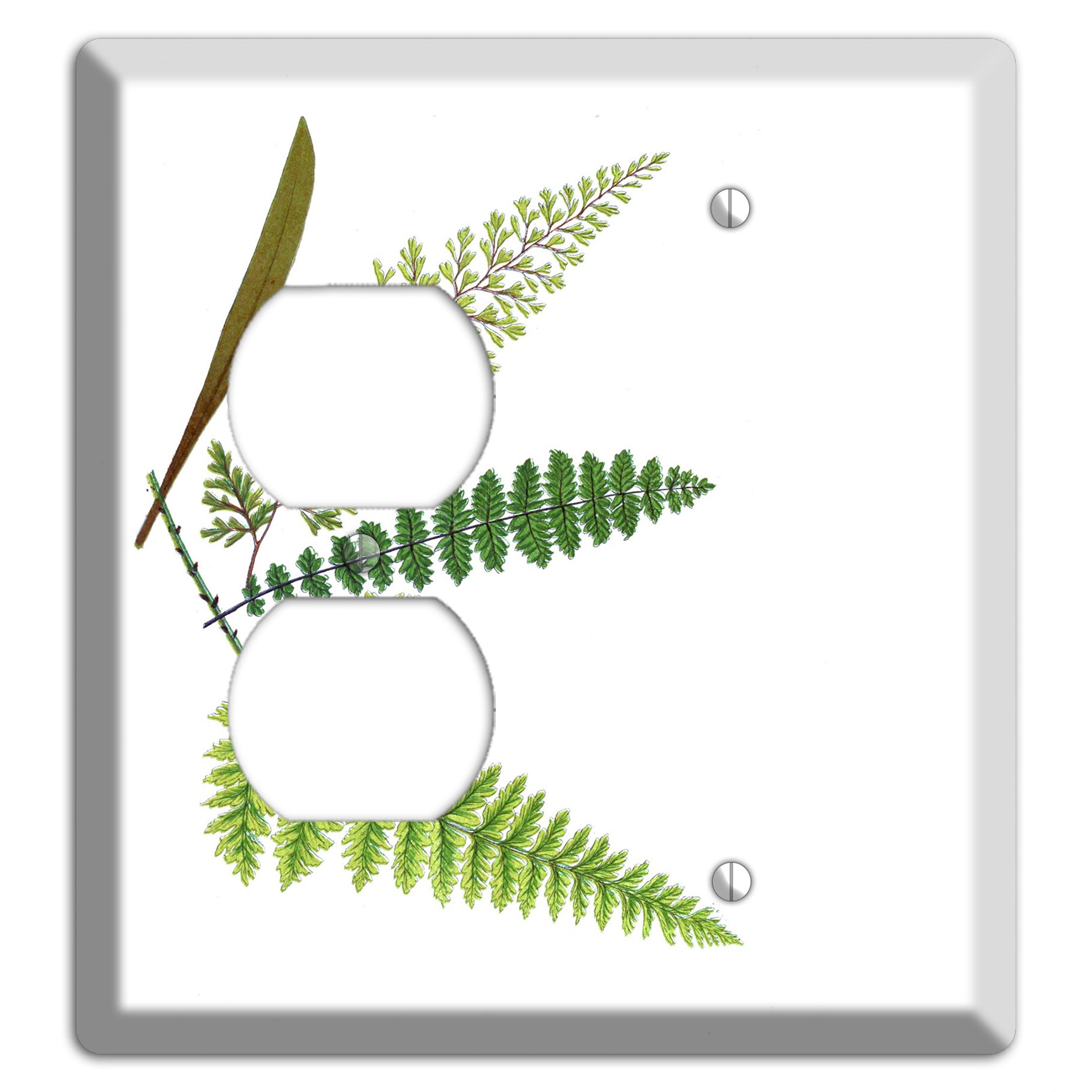 Ferns Duplex / Blank Wallplate