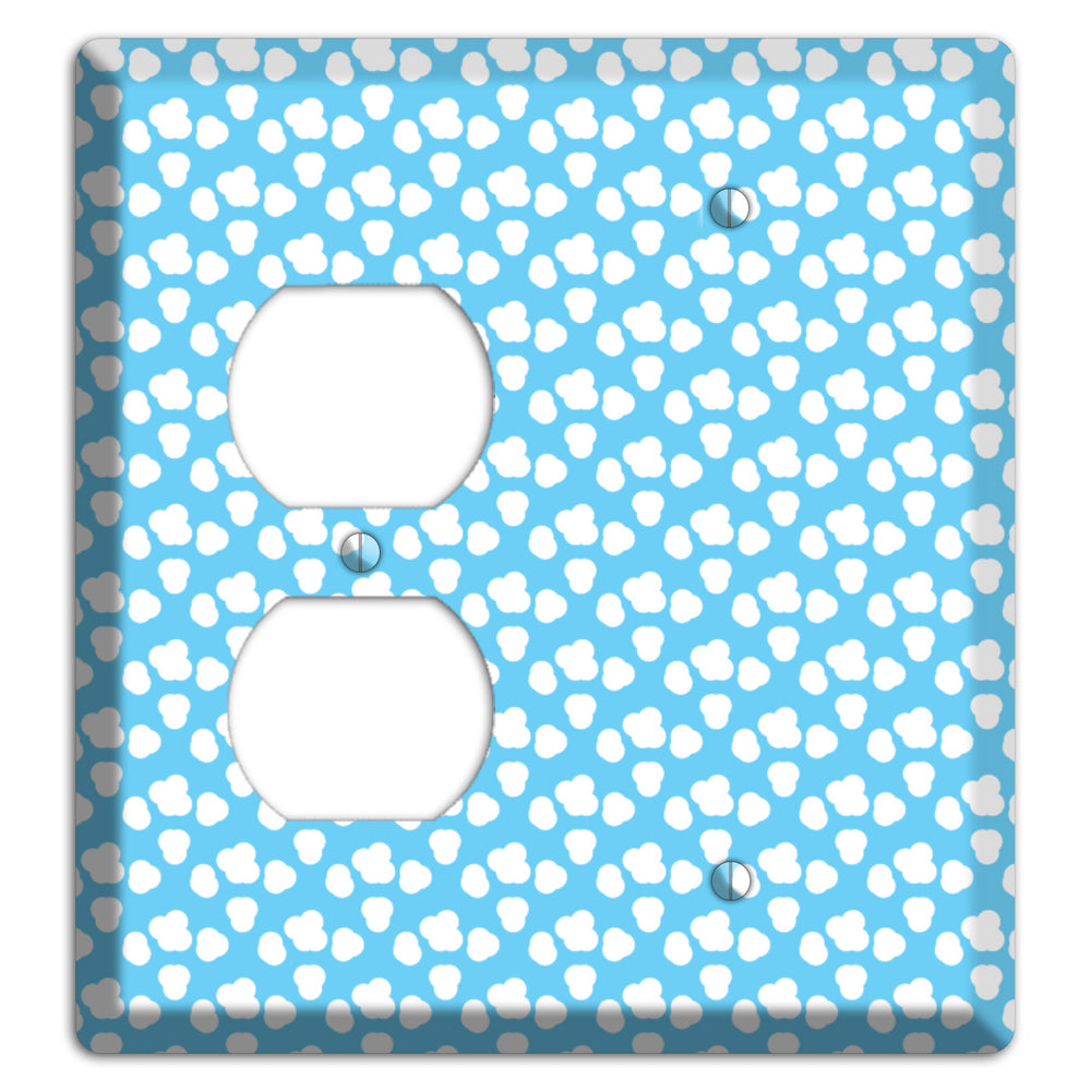 Blue Small Clouds Duplex / Blank Wallplate