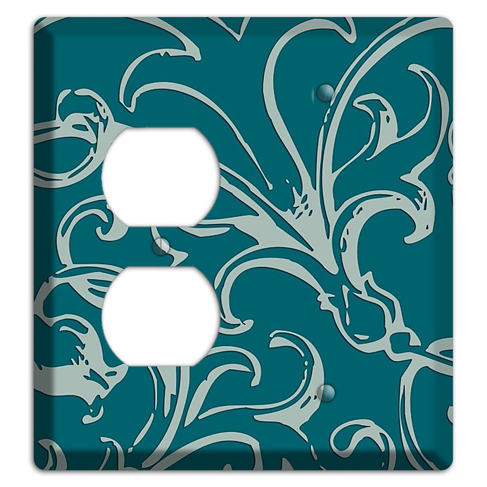 Victorian Teal Duplex / Blank Wallplate