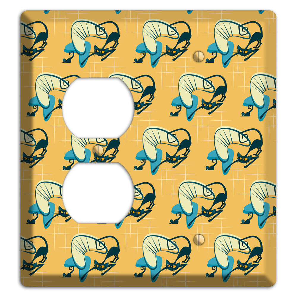 Yellow Kitties Duplex / Blank Wallplate