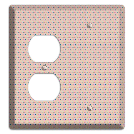 Multi Dusty Pink Tiny Dots Duplex / Blank Wallplate