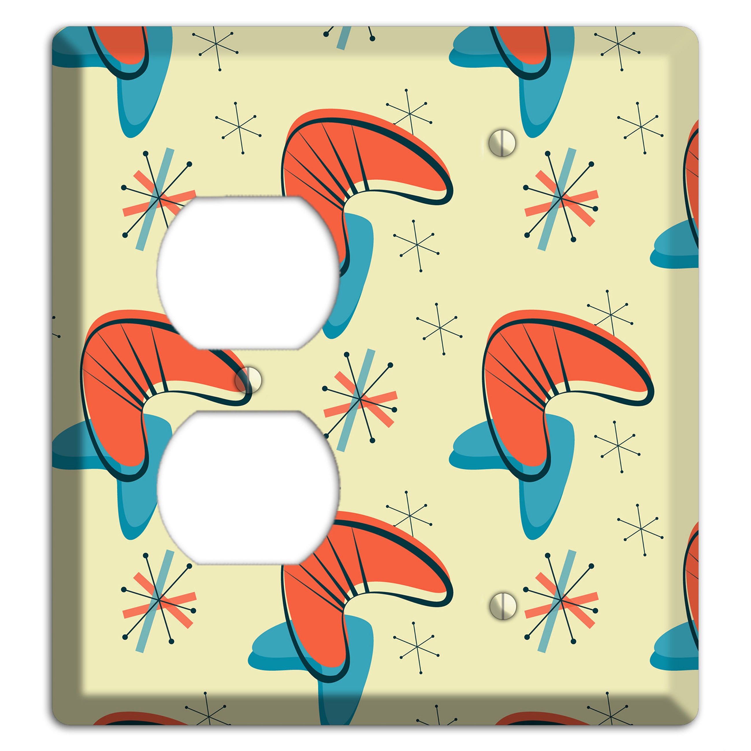 Atomic Boomerang Duplex / Blank Wallplate