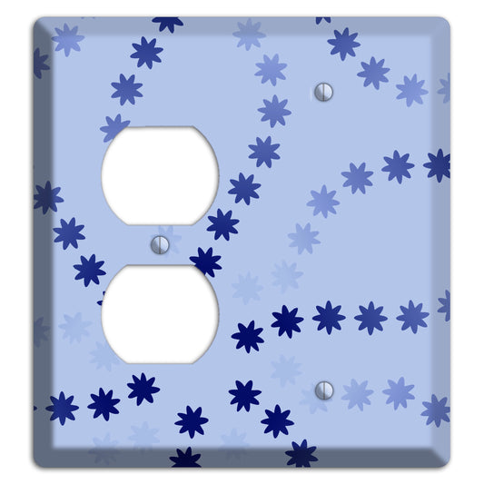 Periwinkle with Blue Constellation Duplex / Blank Wallplate