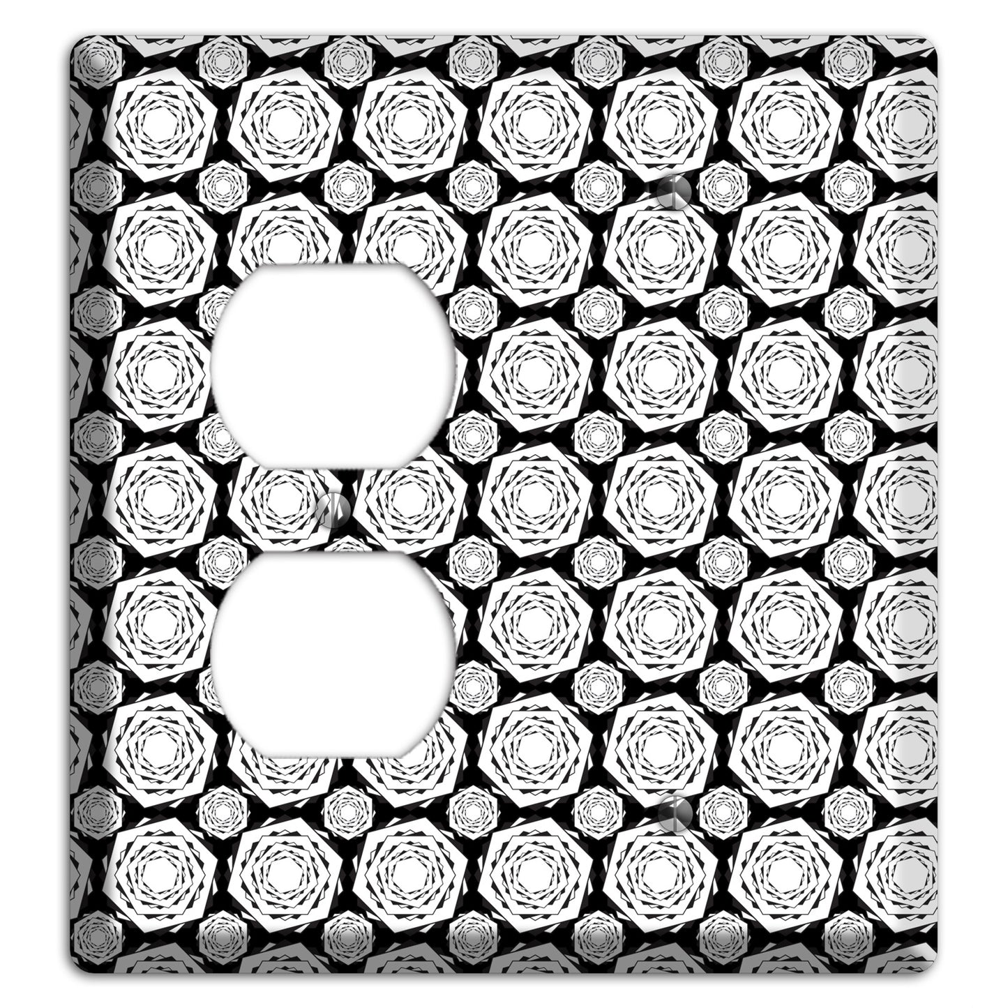 Overlay Hexagon Rotation Repeat 3 Duplex / Blank Wallplate