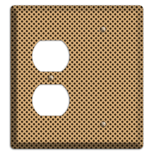 Beige with Brown Polka Dots Duplex / Blank Wallplate