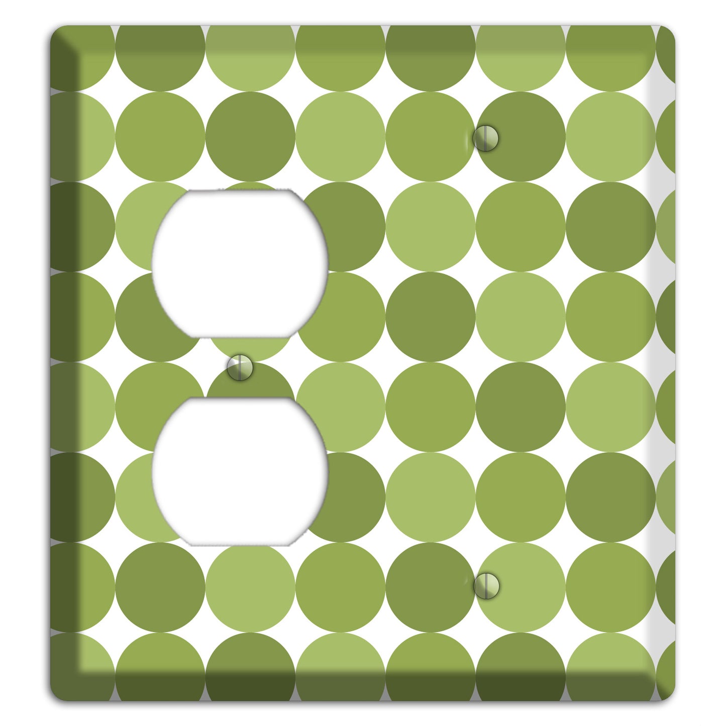 Multi Olive Tiled Dots Duplex / Blank Wallplate