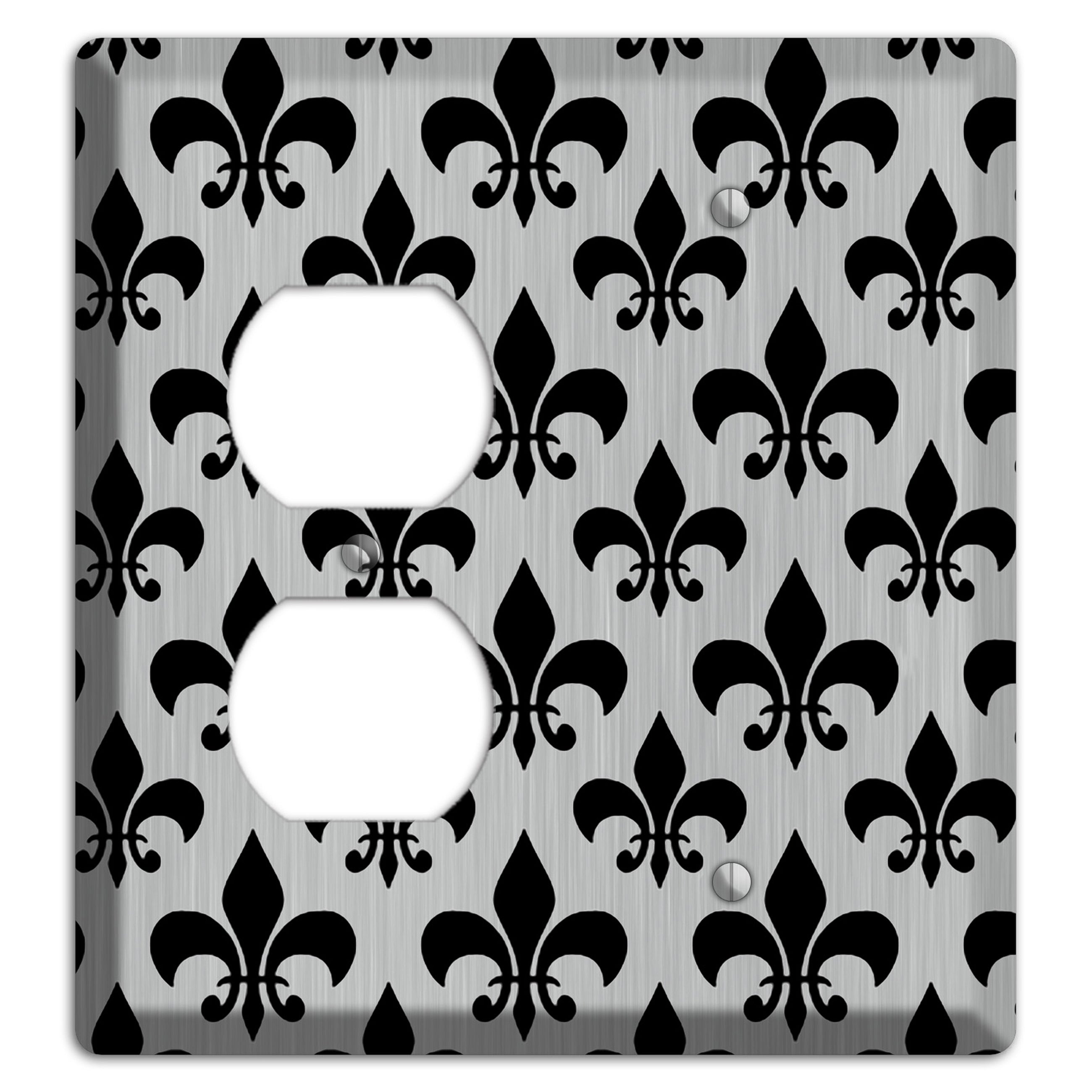 Fleur de Lis Stainless Duplex / Blank Wallplate