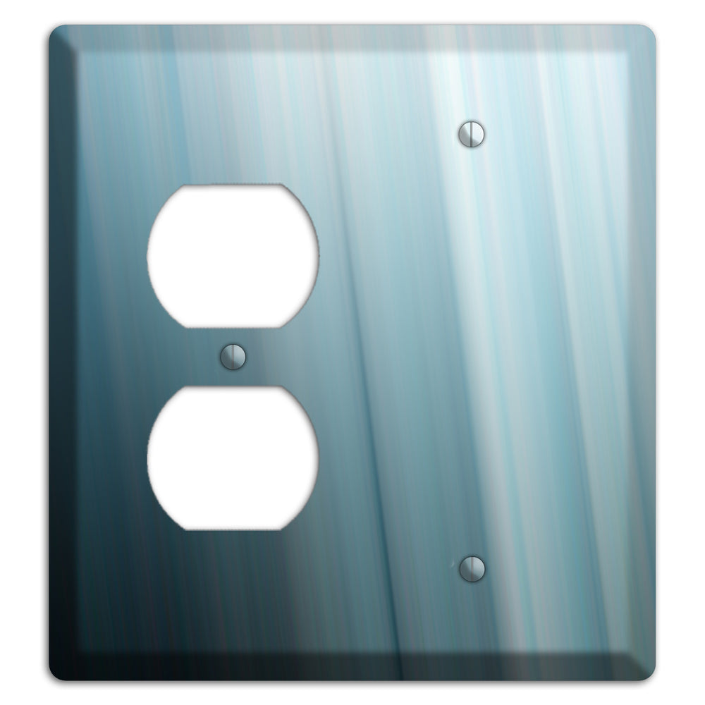 Dusty Blue Ray of Light Duplex / Blank Wallplate
