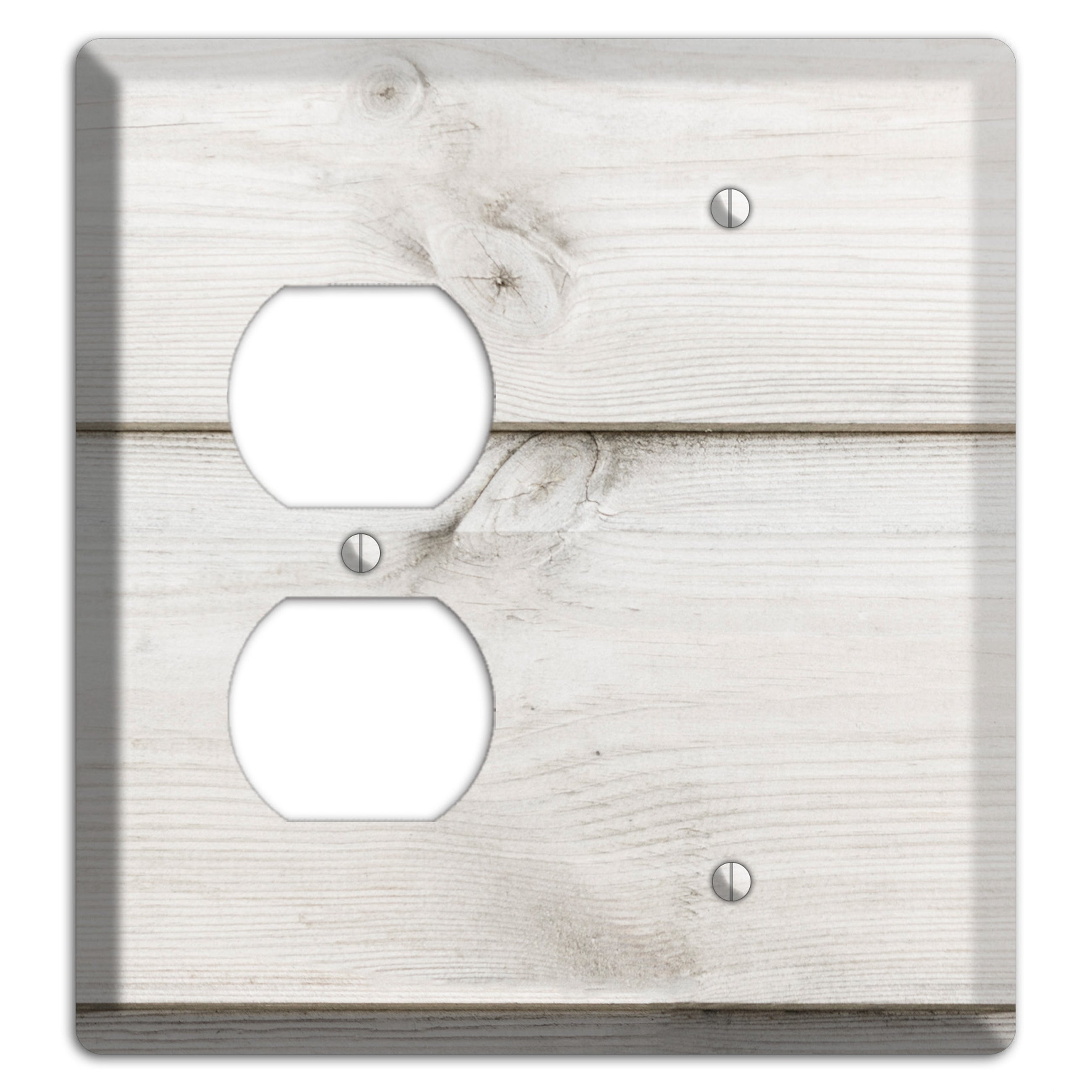 Timberwolf Antique Duplex / Blank Wallplate