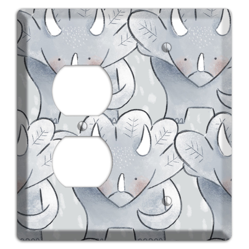 Triceratops Duplex / Blank Wallplate