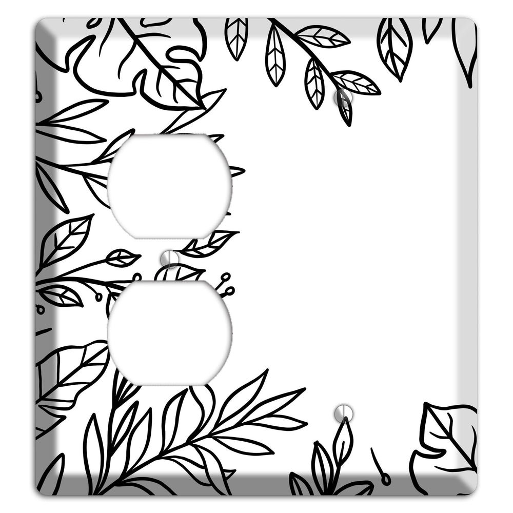 Hand-Drawn Leaves 6 Duplex / Blank Wallplate