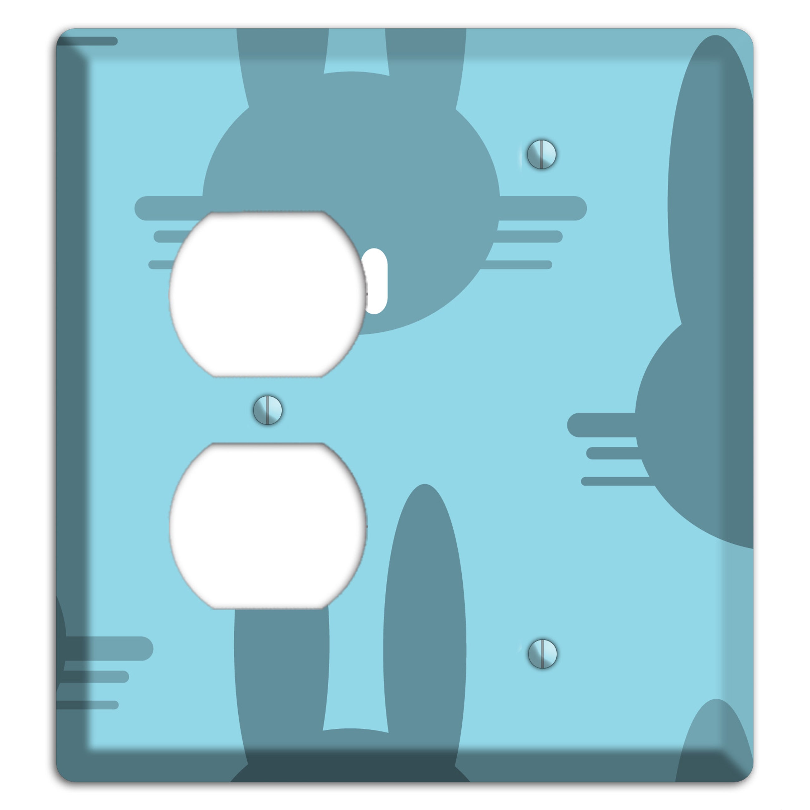 Blue Bunny Duplex / Blank Wallplate