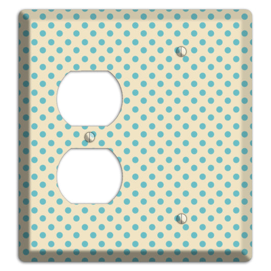 Soft Green Polka Dots Duplex / Blank Wallplate