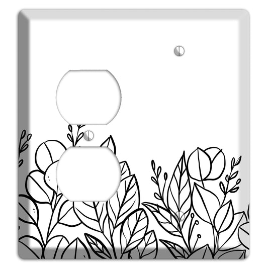 Hand-Drawn Floral 15 Duplex / Blank Wallplate