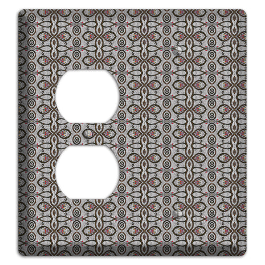 Grey Tapestry Duplex / Blank Wallplate