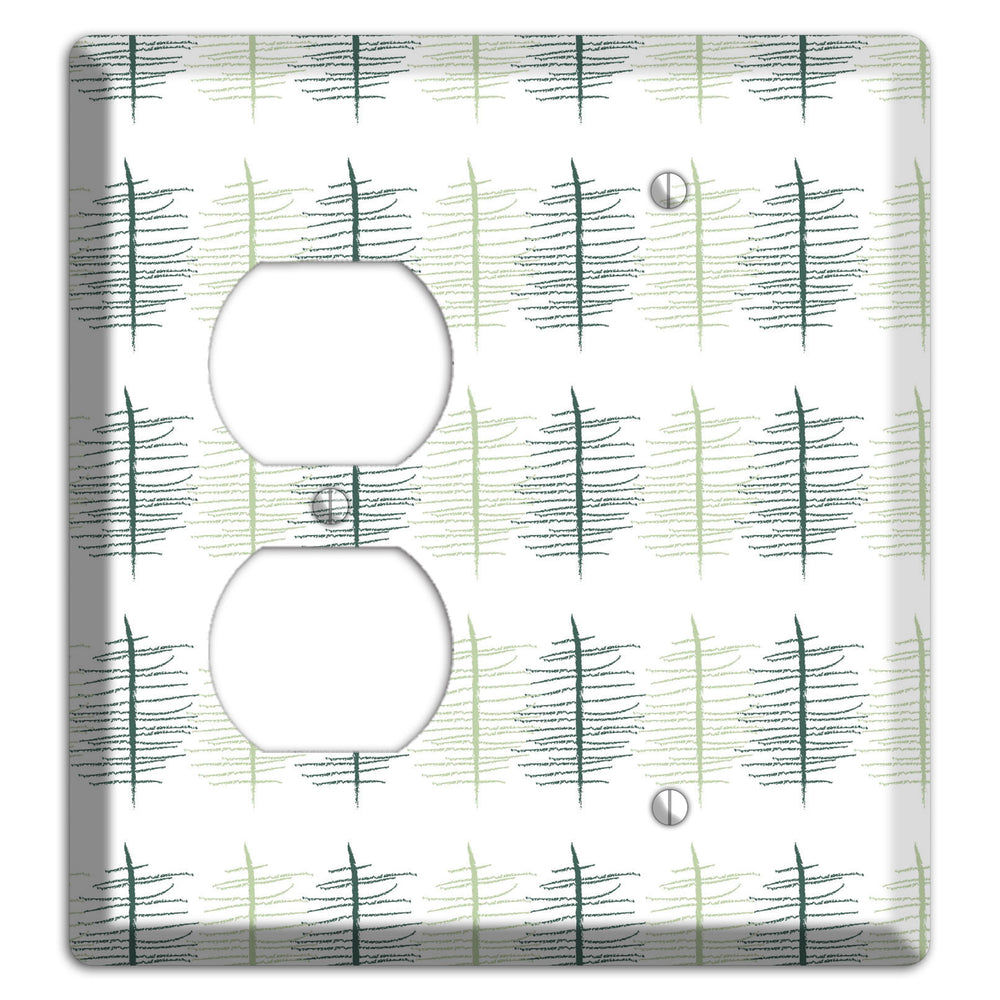 Leaves Style B Duplex / Blank Wallplate