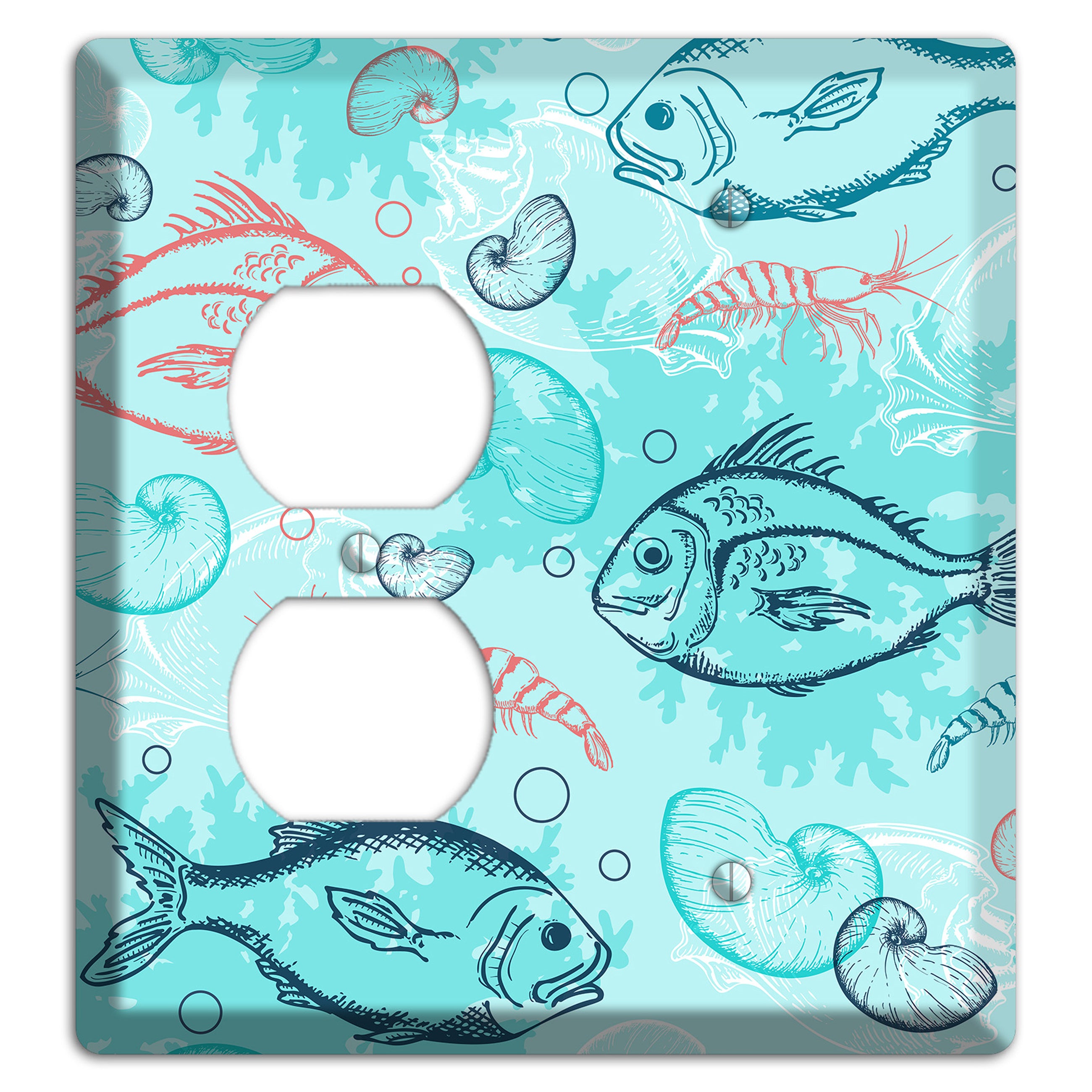 Mixed Sea Life Style 24 Duplex / Blank Wallplate