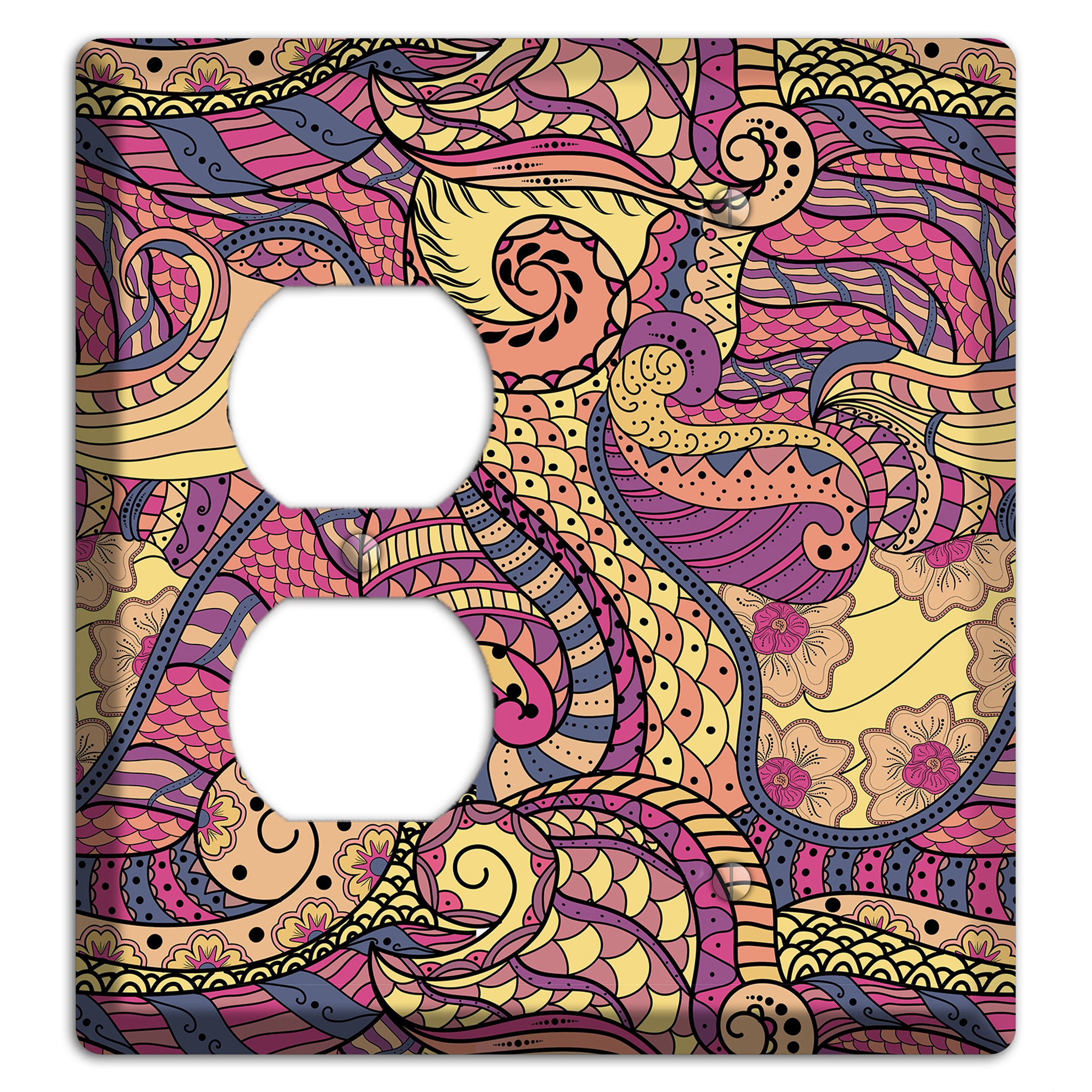 Retro Flourish 2 Duplex / Blank Wallplate