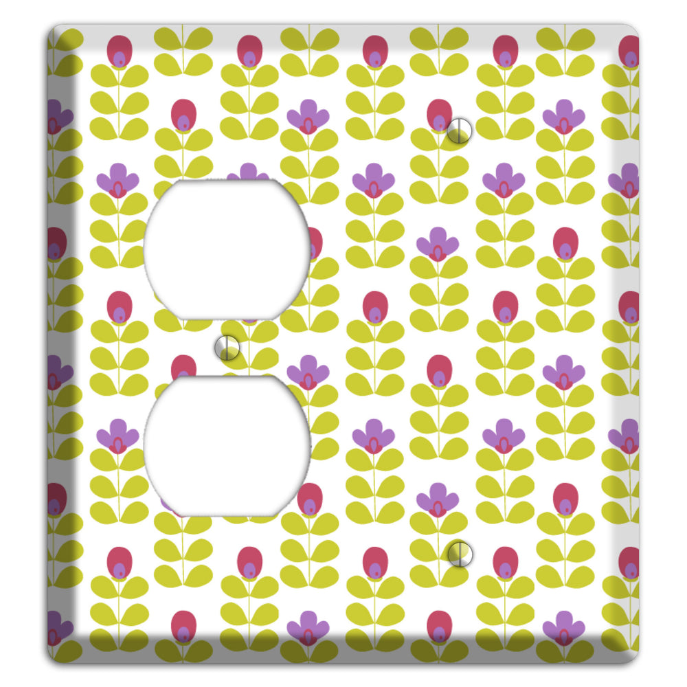 Yellow Small Sprouts Duplex / Blank Wallplate