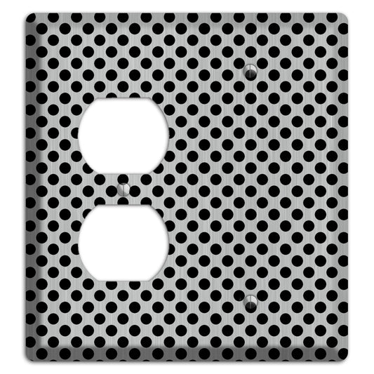Packed Small Polka Dots Stainless Duplex / Blank Wallplate