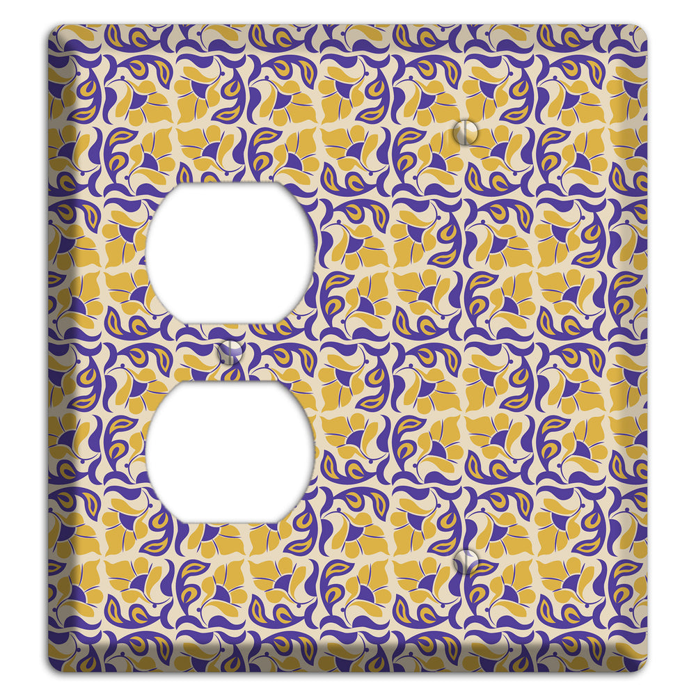 Nouveau Floral Duplex / Blank Wallplate