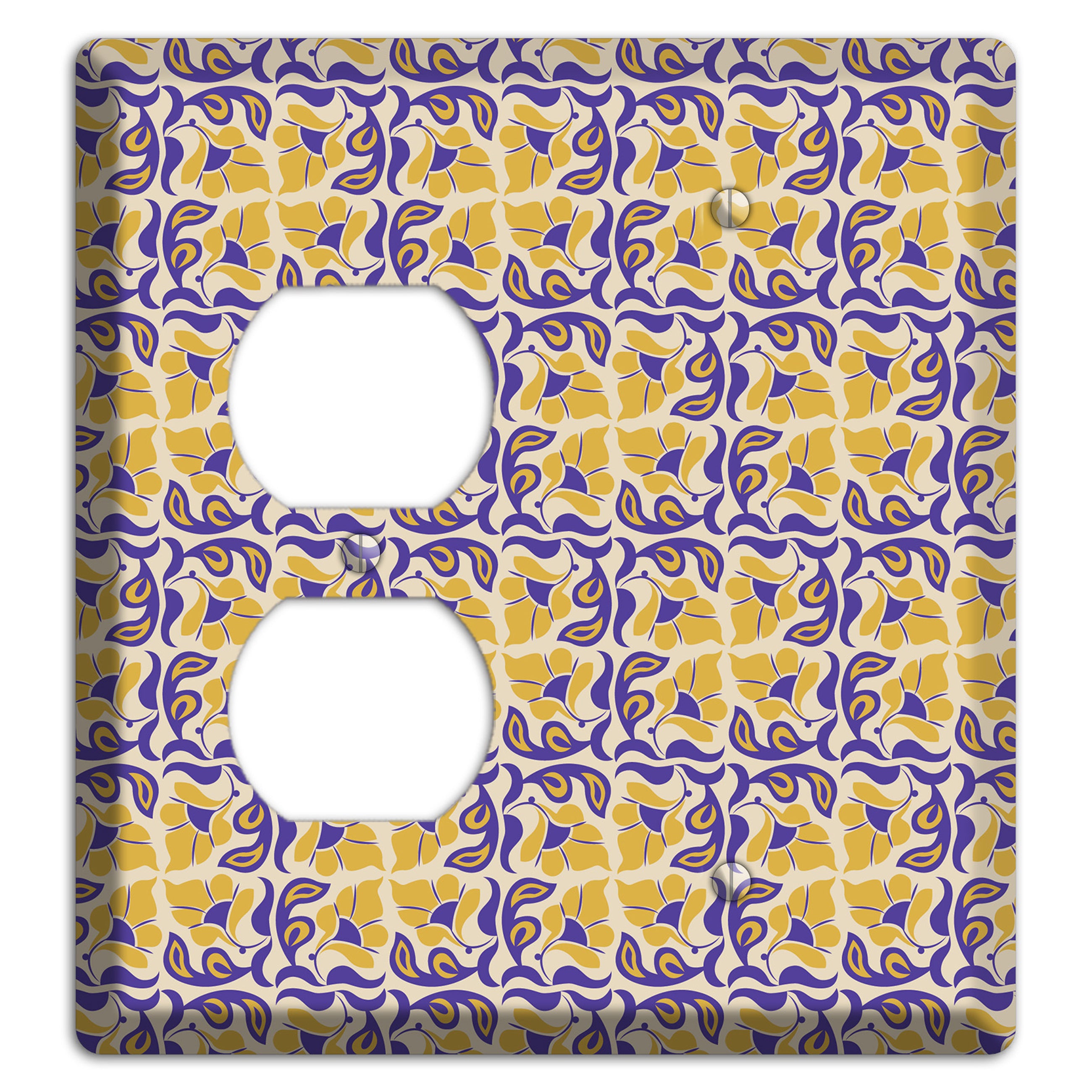 Nouveau Floral Duplex / Blank Wallplate