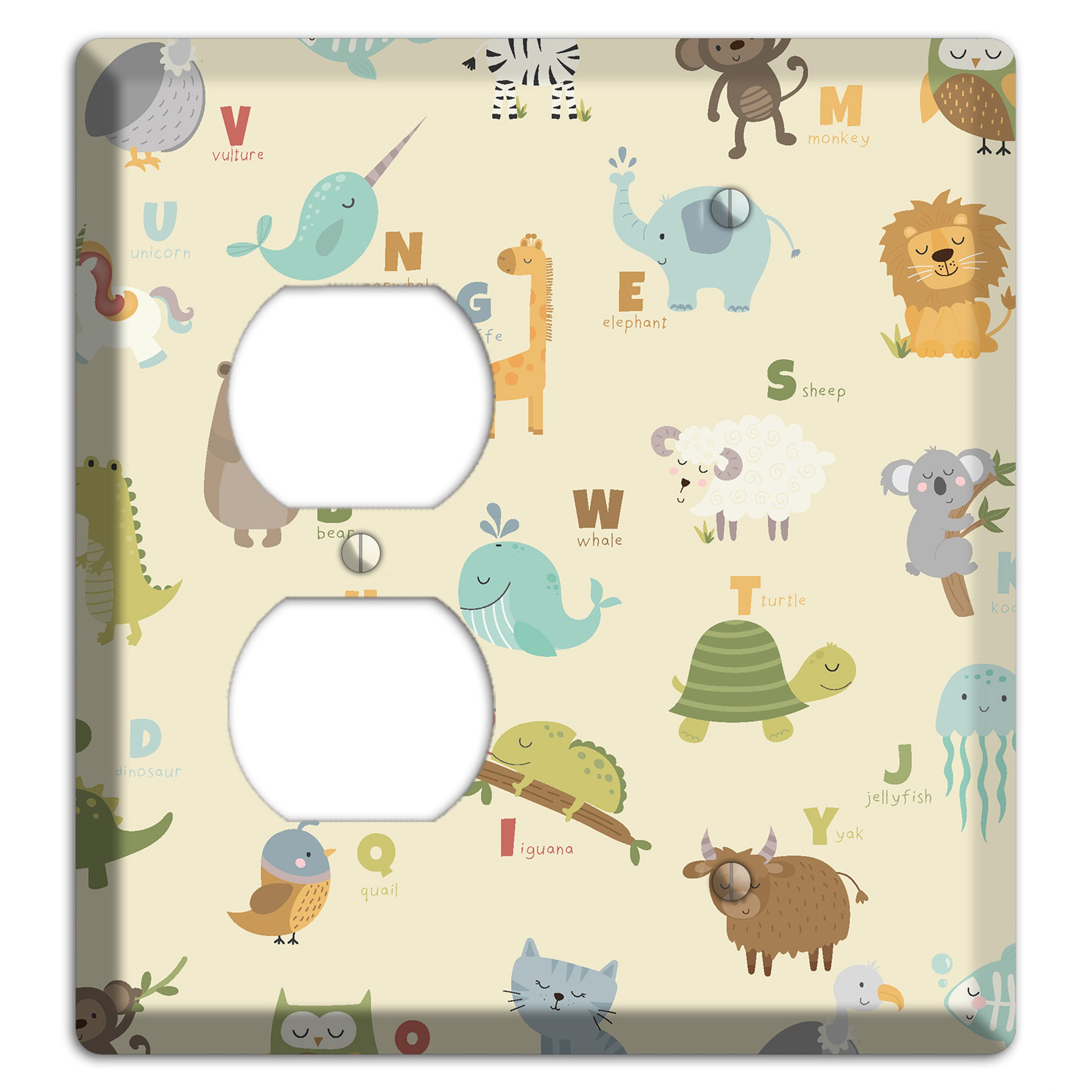 Animal Alphabet 2 Duplex / Blank Wallplate