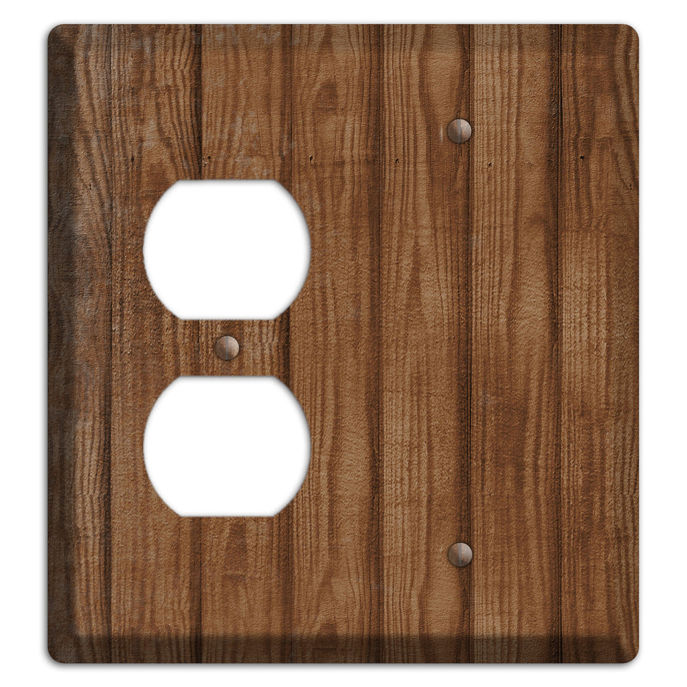 Old Copper Weathered Wood Duplex / Blank Wallplate
