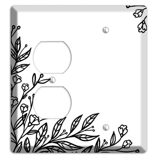 Hand-Drawn Floral 2 Duplex / Blank Wallplate
