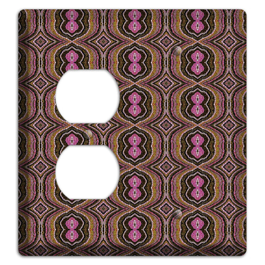Pink and Brown Tapestry Duplex / Blank Wallplate