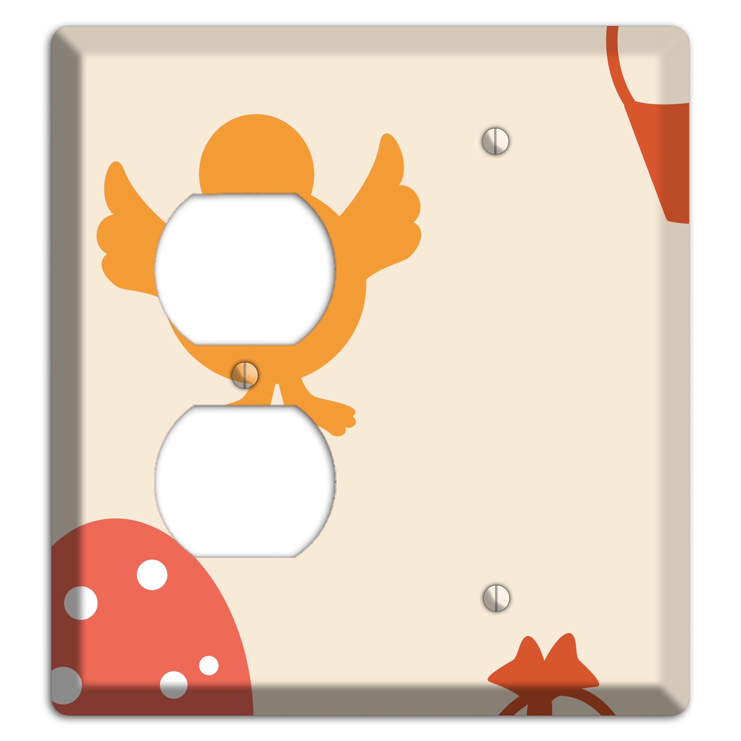 Yellow Chick Duplex / Blank Wallplate