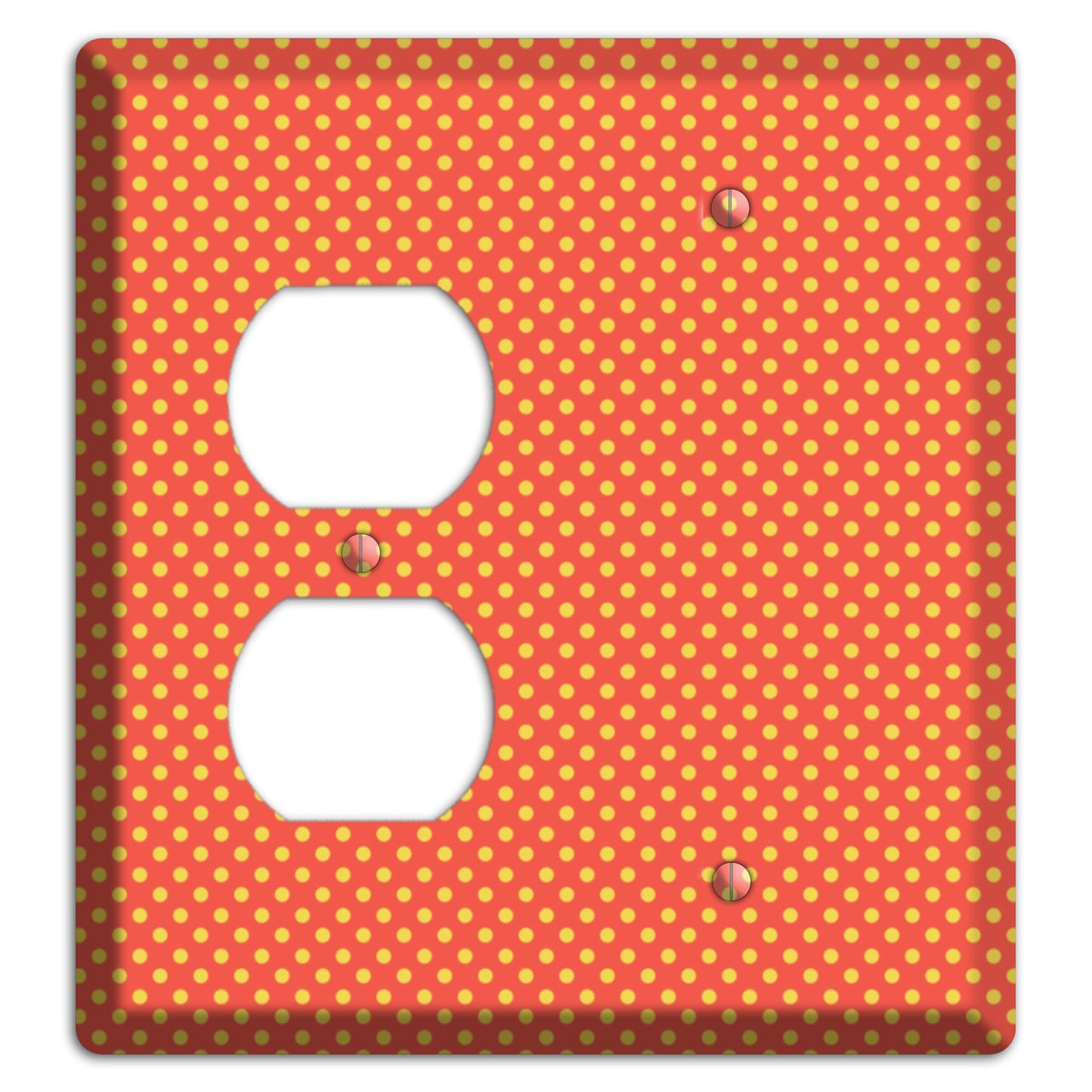 Orange Multi Tiny Polka Dots Duplex / Blank Wallplate