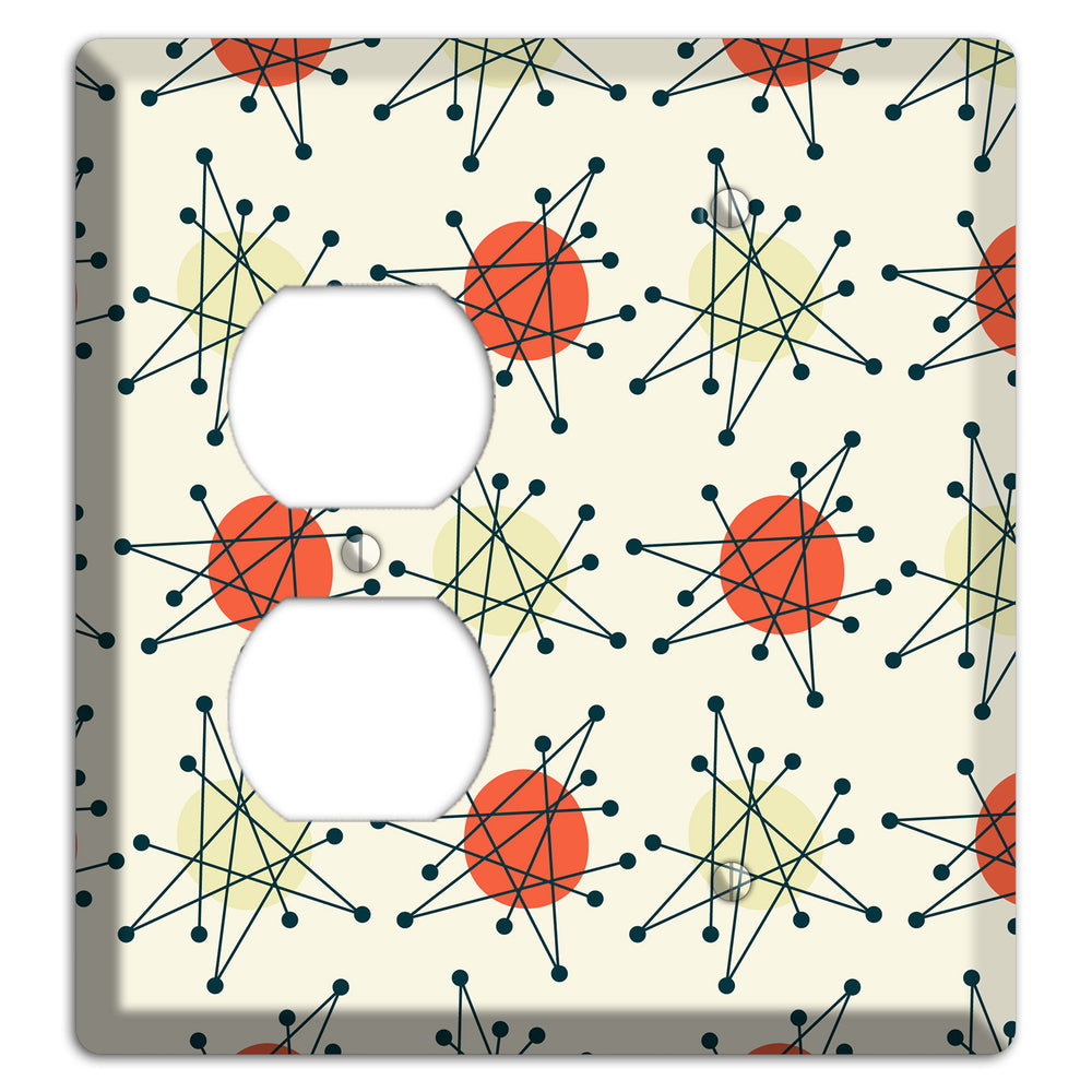 Atomic Star Burst Duplex / Blank Wallplate