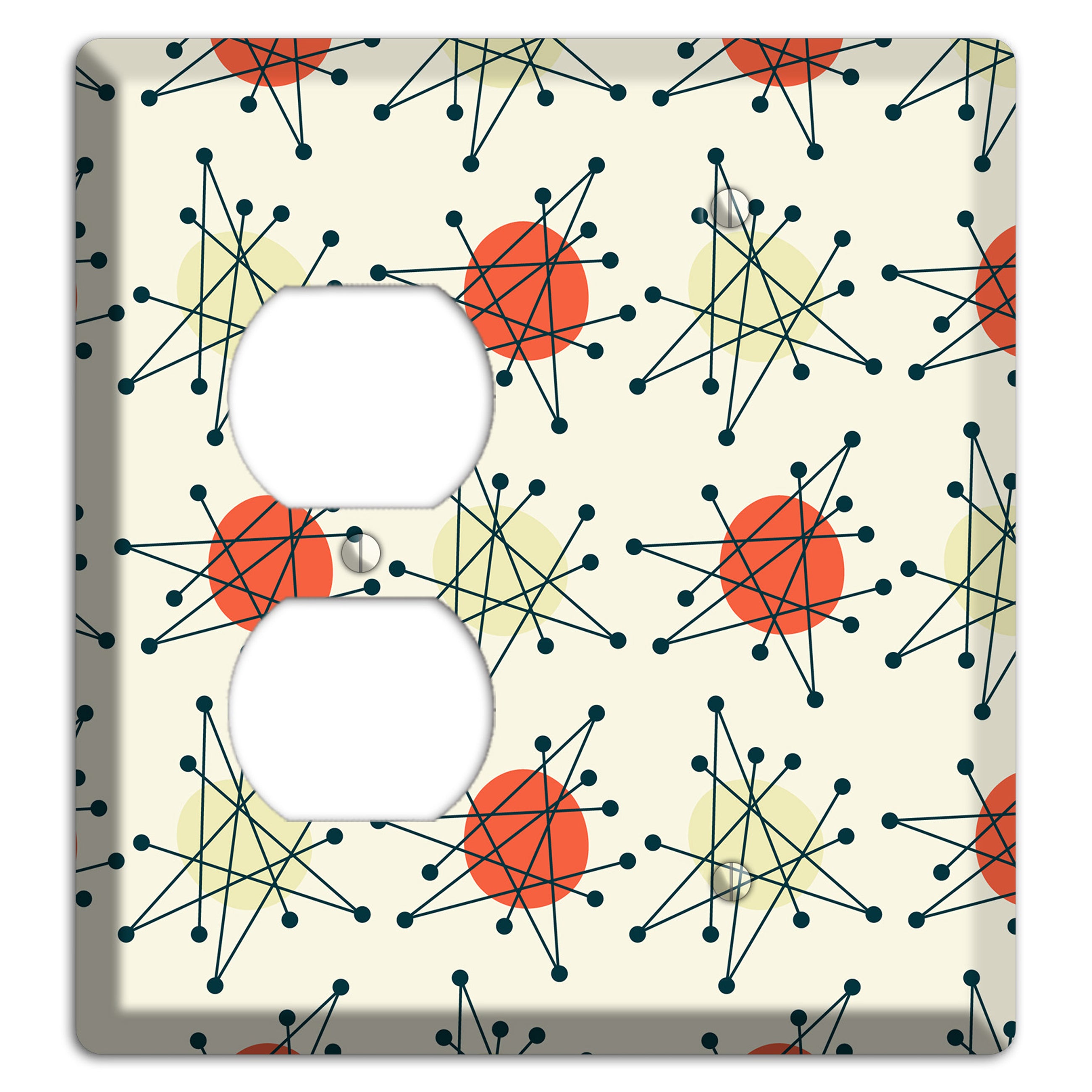 Atomic Star Burst Duplex / Blank Wallplate