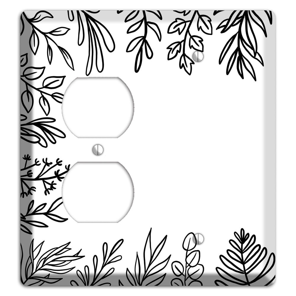 Hand-Drawn Floral 39 Duplex / Blank Wallplate