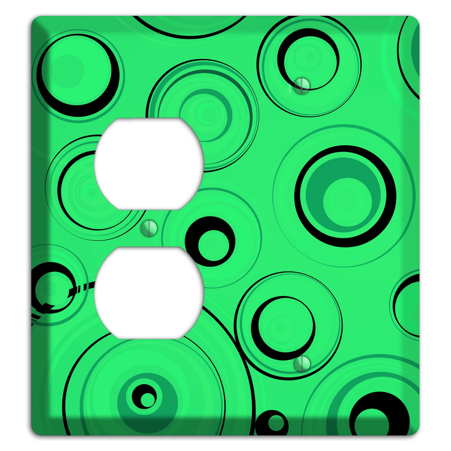 Bright Green Circles Duplex / Blank Wallplate